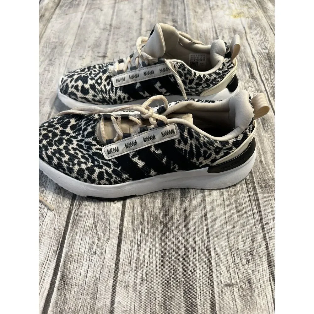 Adidas Swift Run 22‎ Leopard Cheetah Print Black White GZ 4681 4.5